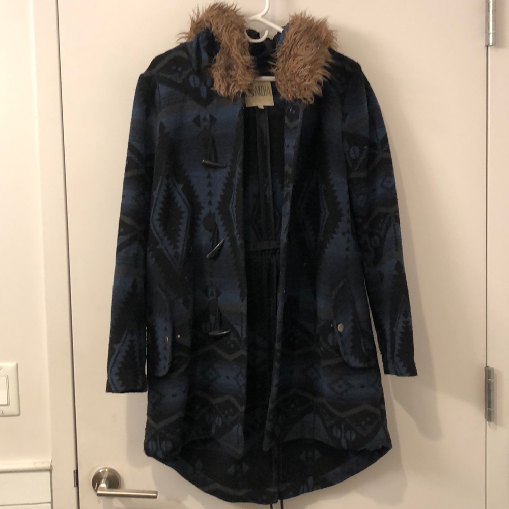Bb Dakota jacket with faux fur hood